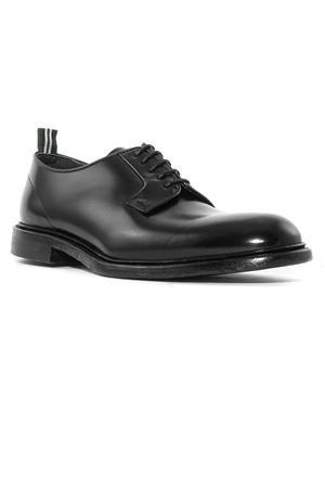 Black brushed leather derby shoes GREEN GEORGE | 3029NERO